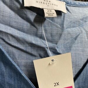 New Directions Blue Top 2X